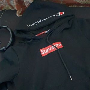Champion hoodie w supreme logo box